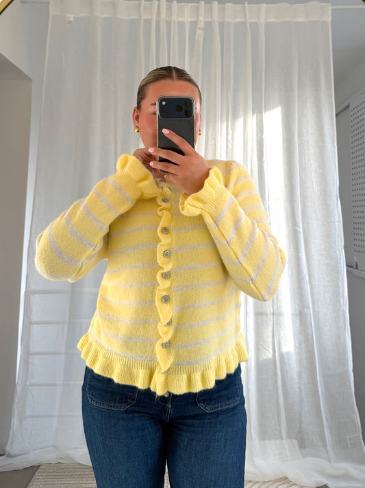 Mila Cardigan in Creme Gelb