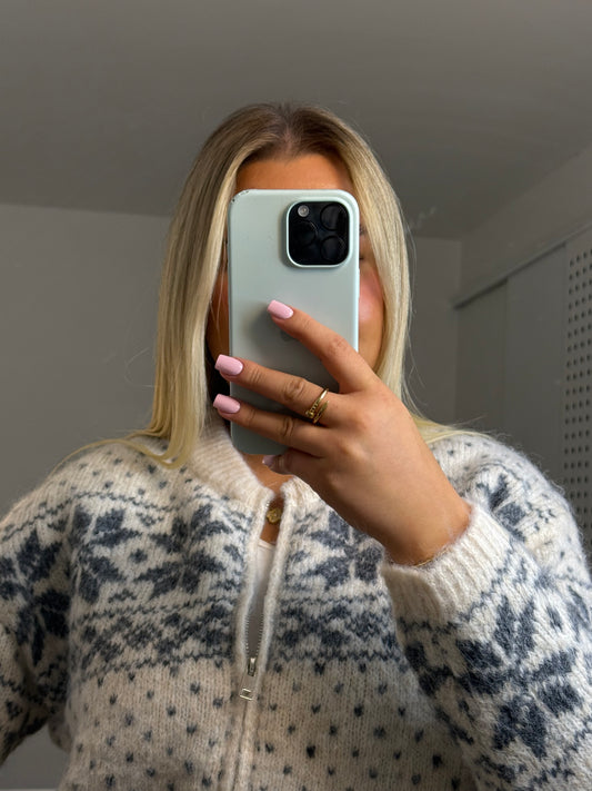 Cardigan Snow in Creme Weiß