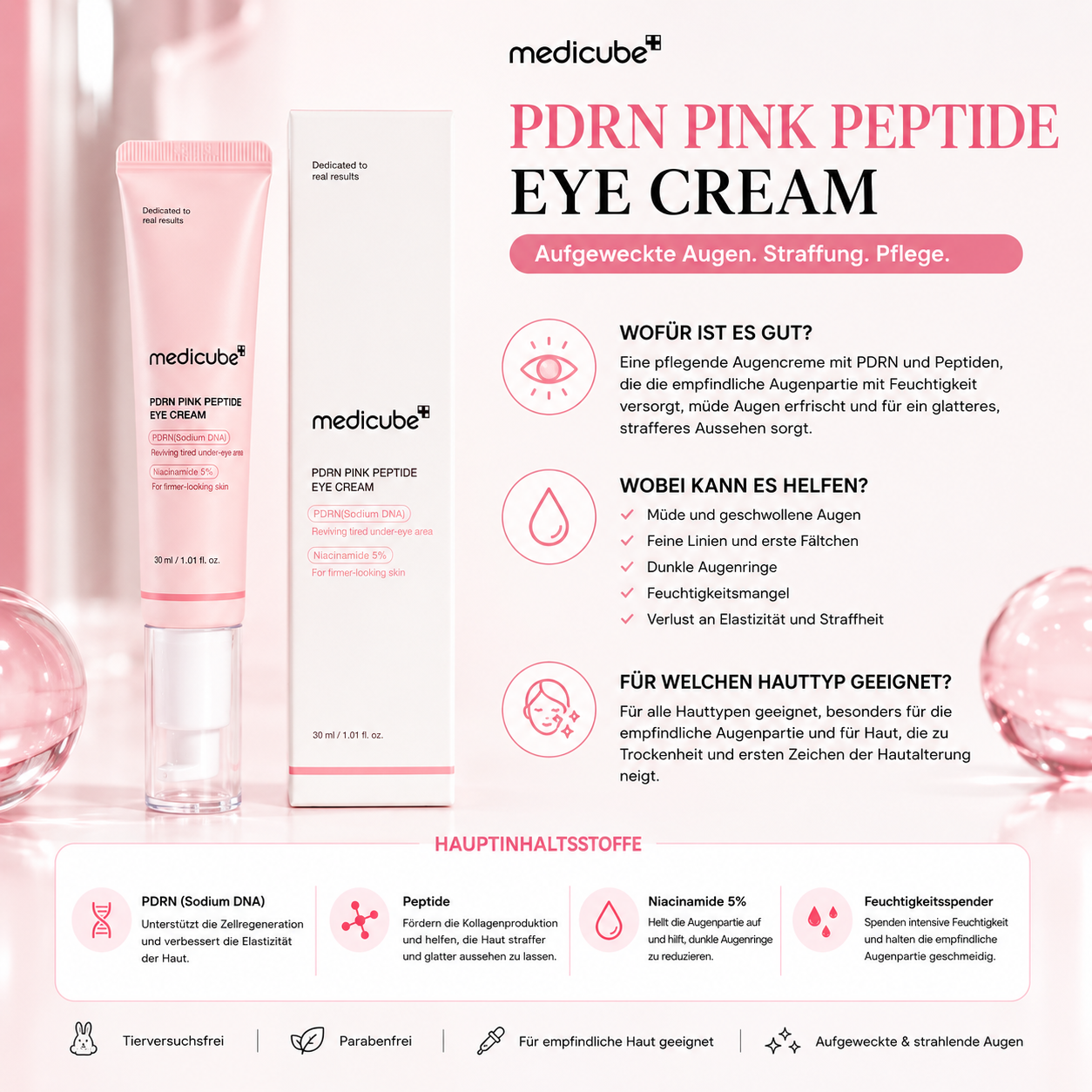 medicube -
PDRN PINK PEPTIDE
EYE CREAM