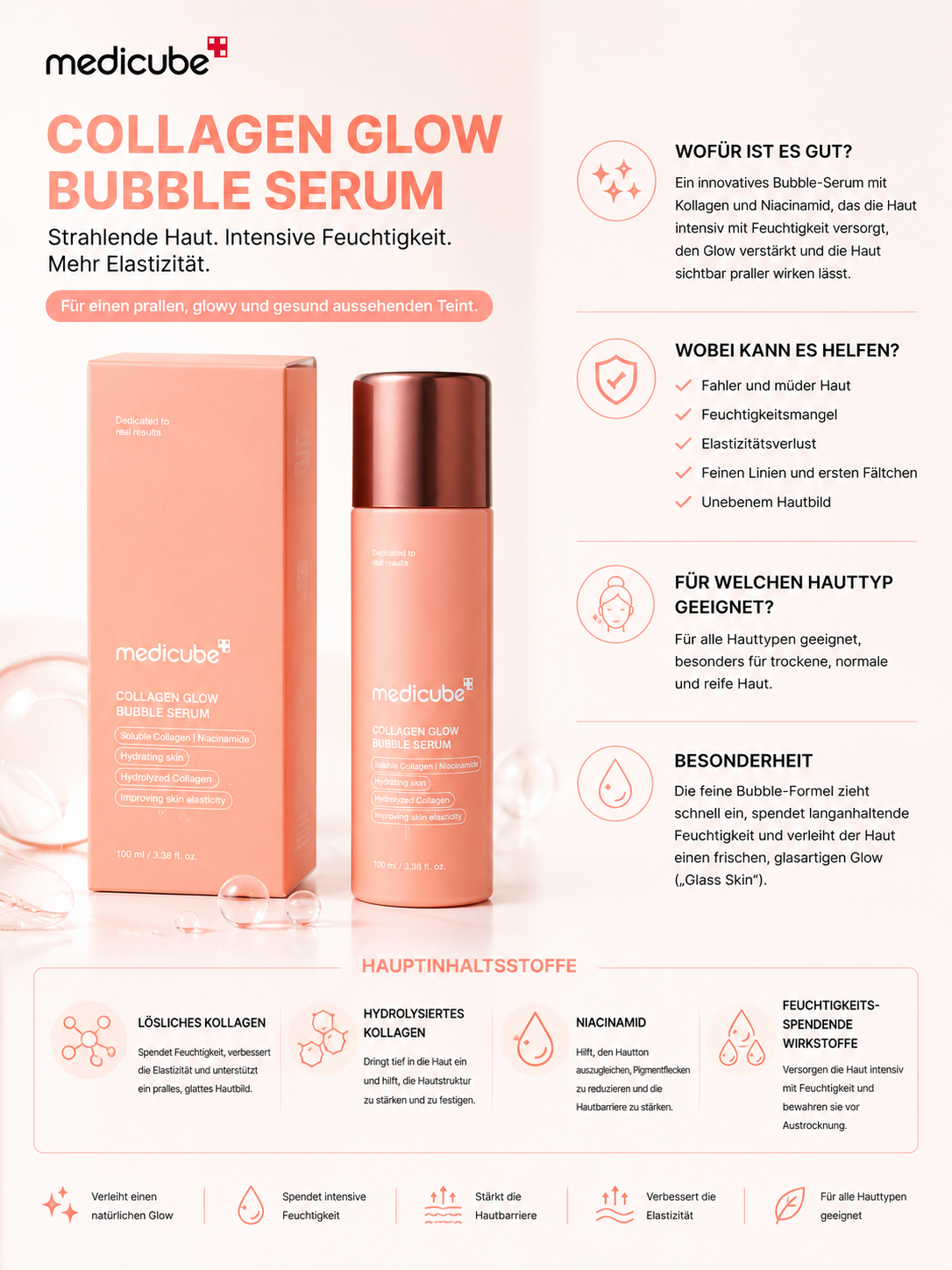 Medicube COLLAGEN GLOW BUBBLE SERUM