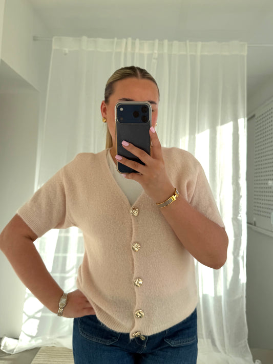 Hannah Cardigan in Puderrosa