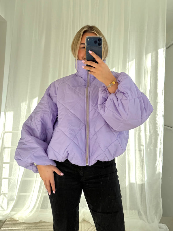 Pufferjacke in Flieder