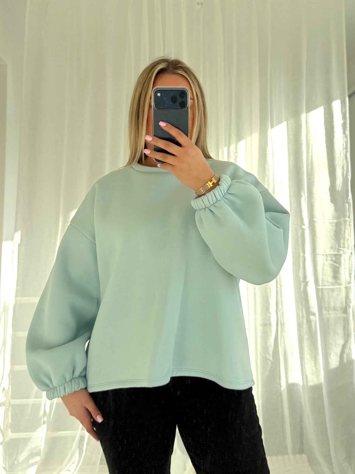 Mommy Pullover in Hellblau