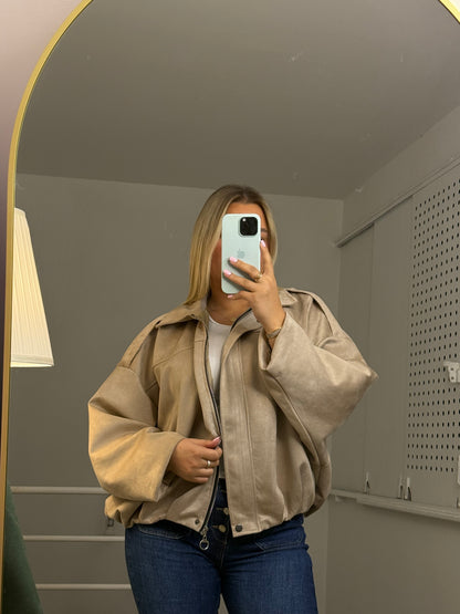 Wildleder Jacke Nala Beige