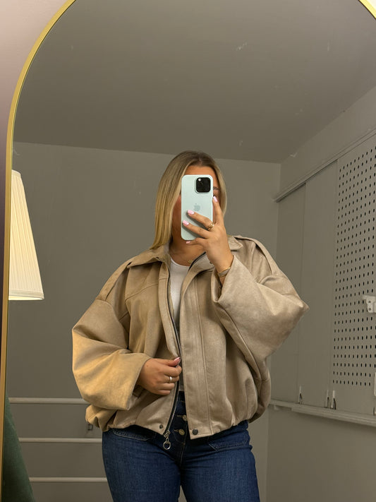 Wildleder Jacke Nala Beige