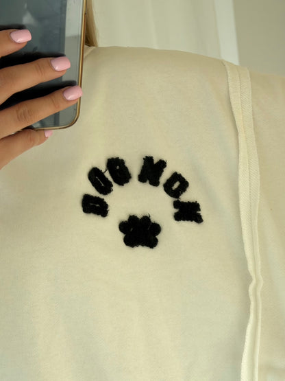 Dog Mom Pullover in Weiß Schwarz