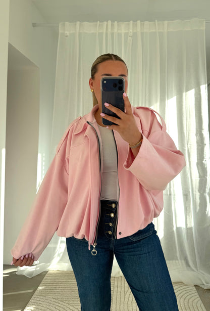 Wildleder Jacke in Rosa