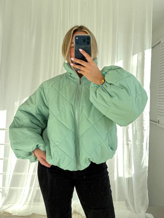 Pufferjacke in Mint