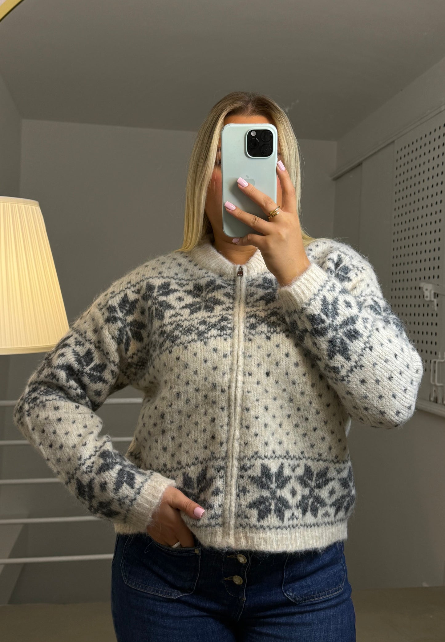 Cardigan Snow in Creme Weiß