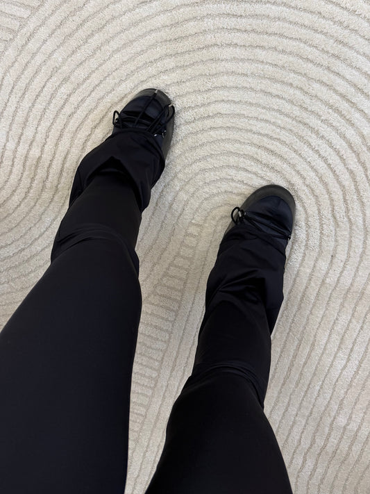 Schlaghosen Leggings in Schwarz