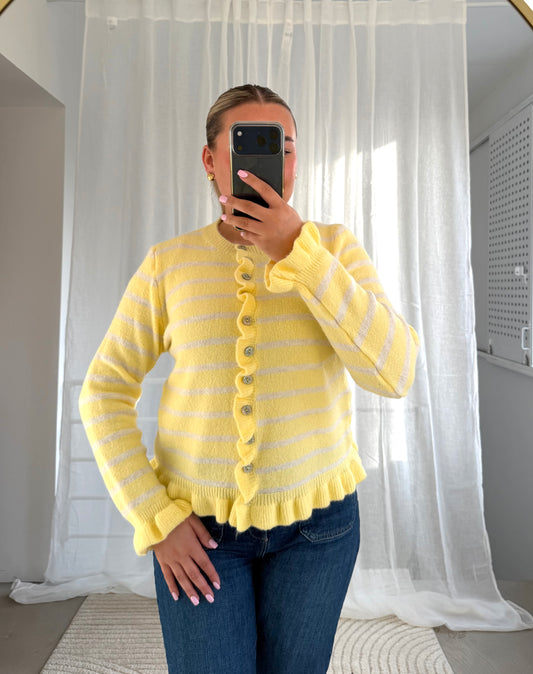 Mila Cardigan in Creme Gelb