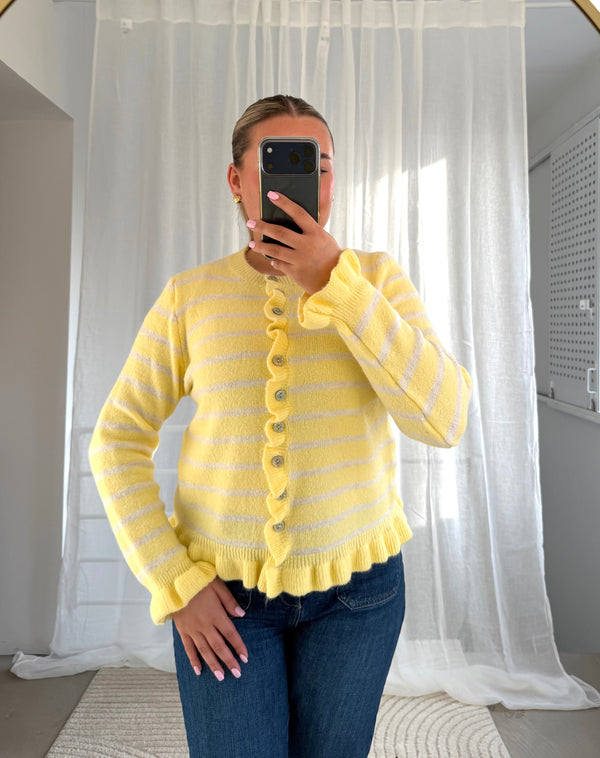 Mila Cardigan in Creme Gelb