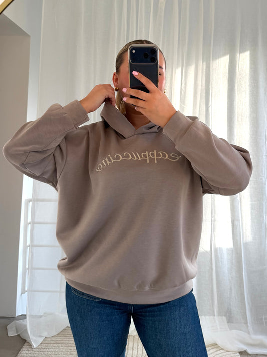 Cappuccino Butterstoff Hoodie in Taupe