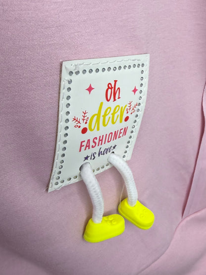 Butterstoff Pullover Oversized in Rosa