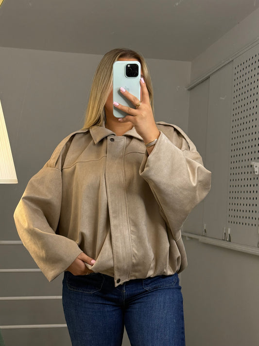 Wildleder Jacke Nala Beige