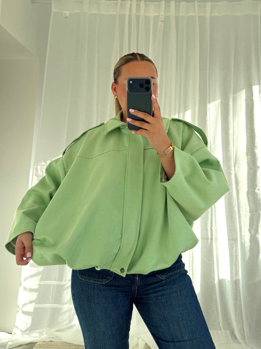 Wildleder Jacke in Mint