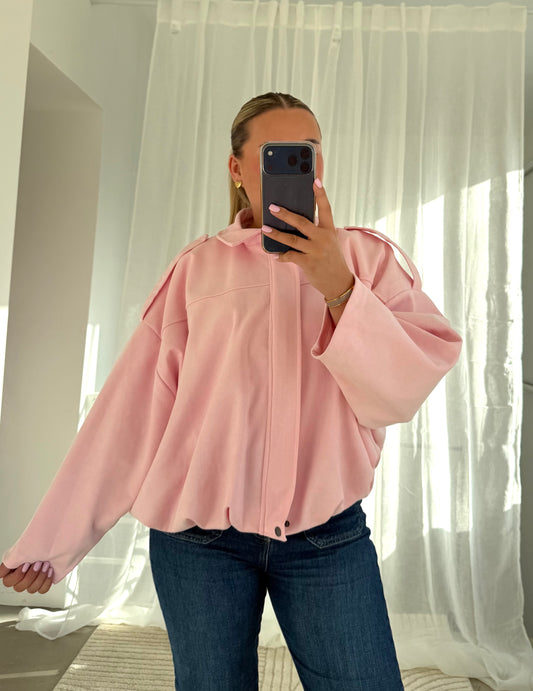 Wildleder Jacke in Rosa