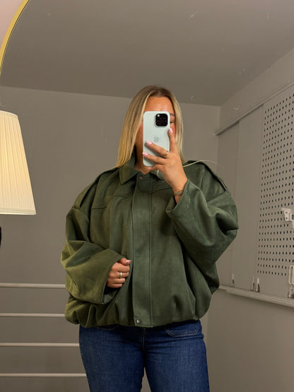 Wildleder Jacke Nala in Khaki