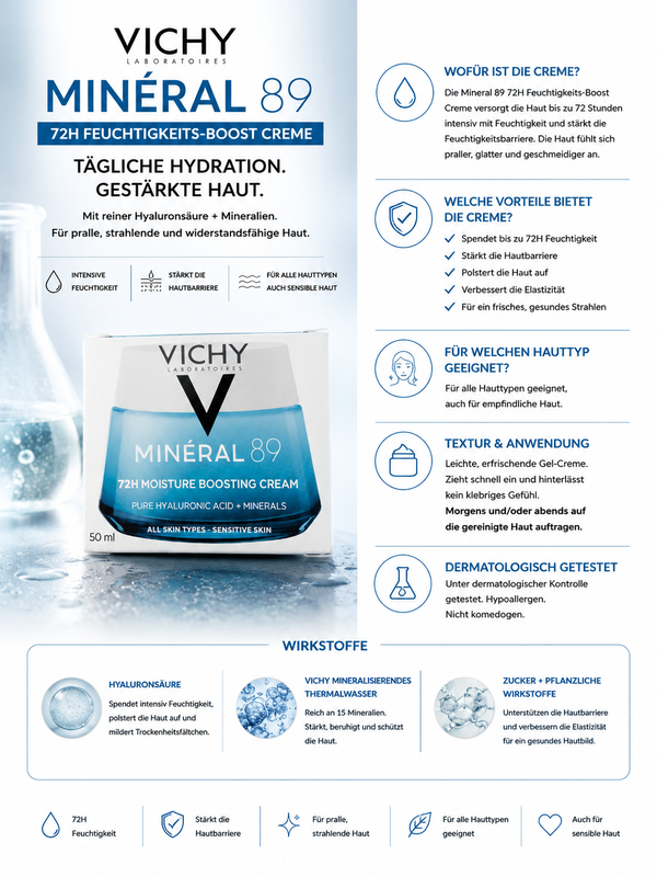 Vichy 72H Feuchtigkeits Boosting Creme