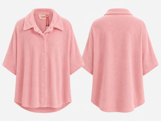Frottee Bluse Mila rosa
