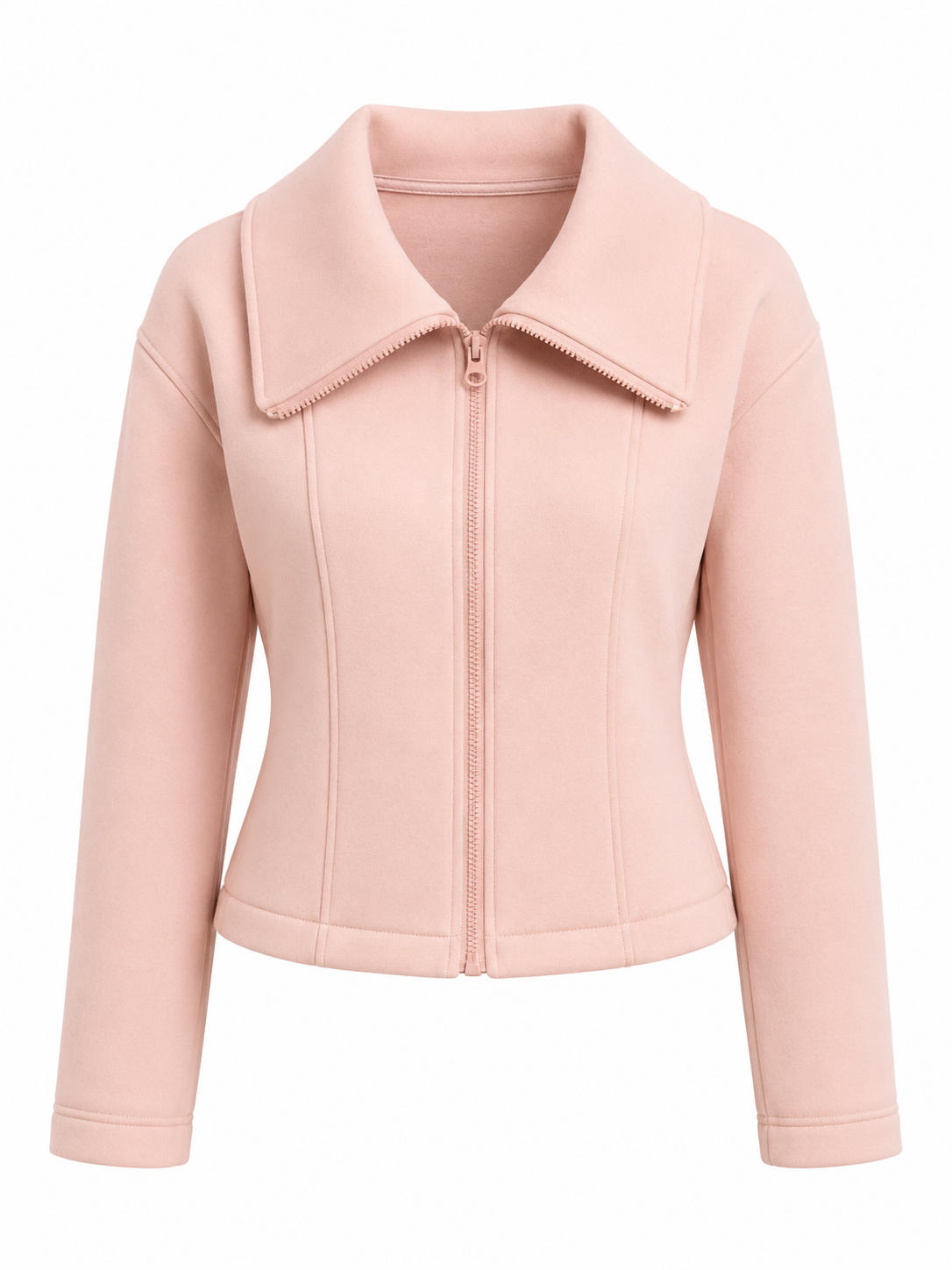 Pinke Kurzjacke mit Reißverschluss