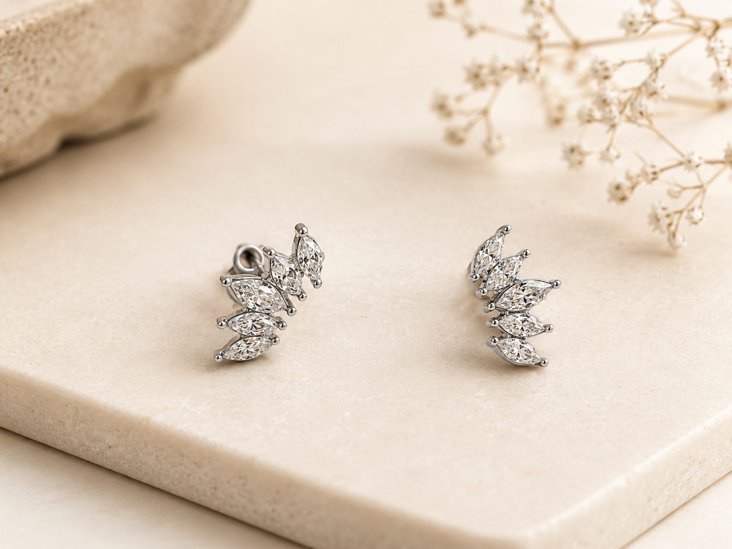 Leaf Sparkle Ohrstecker