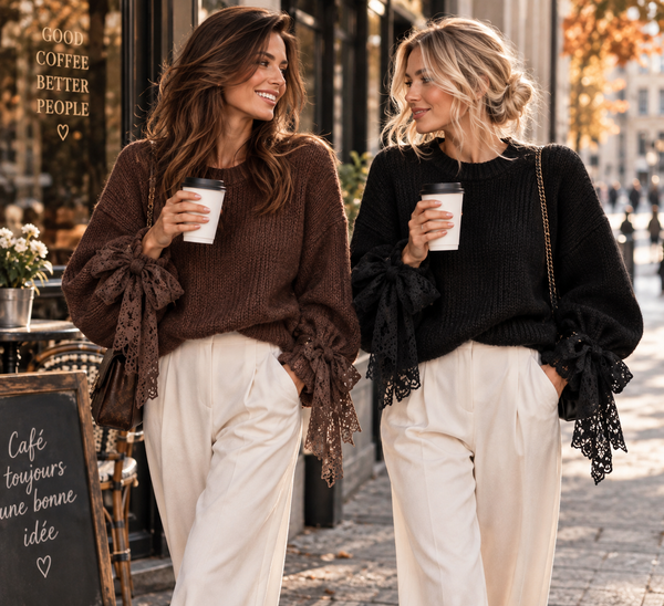 Bella Pullover mit Röschenärmel